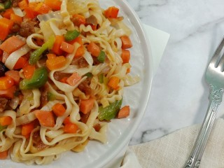 15、时蔬炒面,成品