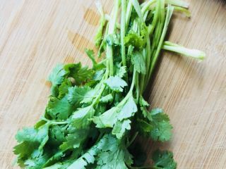 9、手撕鸡胸肉,香菜去根洗净