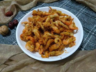 10、椒盐河虾,成品图