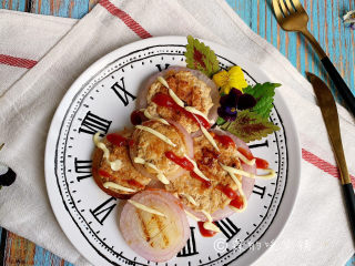 14、冬至美食 鸡肉洋葱圈,完成。