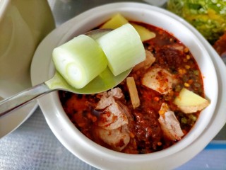 14、麻辣鸭边腿,大葱2节