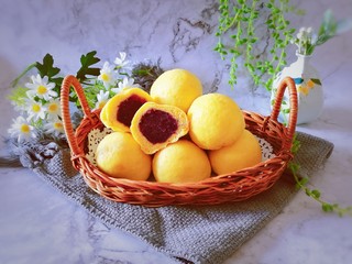 16、南瓜紫薯包,出锅啦,暄软香甜。