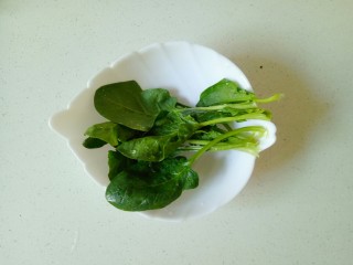 2、菠菜鸡蛋羹,菠菜两棵，清洗干净