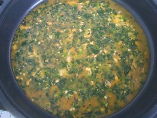 10、菠菜蛋卷,电煎锅刷油，倒入菠菜蛋液。盖上盖子