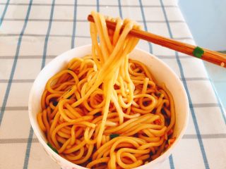 19、葱油拌面-快手早餐,成品图。