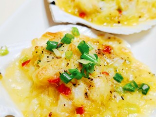 13、芝士焗扇贝,芝士微焦超好吃的