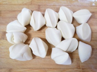 10、胡萝卜韭菜馅包子,发酵好的面团揉光排气，搓成长条分成大小一致的小剂子。