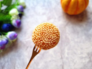 19、南瓜芝麻球,准备开吃啦。