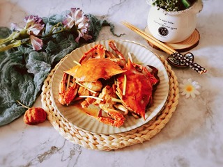 16、红烧梭子蟹,出锅装盘 香极了。