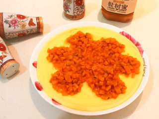 20、南瓜鸡蛋羹,南瓜鸡蛋羹可以吃了,南瓜香甜软糯,蛋羹水嫩嫩的,早餐或宵夜都可以,好吃又好看,营养又美味~