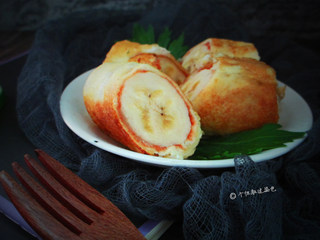 10、香蕉土司卷,可以做早餐营养均衡哦。也可以做下午茶