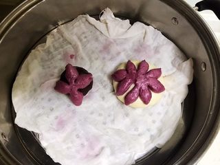 32、花样豆沙包,华样豆沙包蒸好了