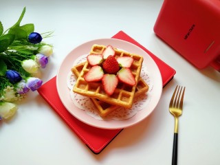 8、早餐华夫饼,好漂亮的华夫饼。