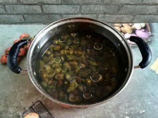 1、紫苏炒田螺,田螺买回来后放几滴食用油和2克盐在水里,这样吐泥沙比较快,多换几次水,换水的时候反复搓洗,最少泡一天