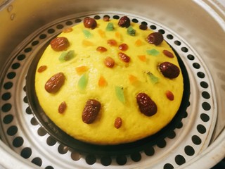 15、南瓜蒸糕,时间到了  美味香甜的南瓜蒸糕可以出锅了