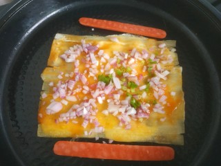 12、烤冷面,火腿翻面