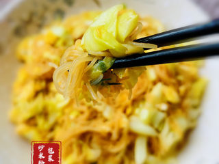19、包菜炒粉丝,包菜炒米粉,完成