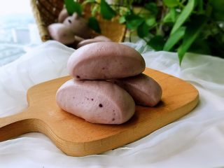 11、紫薯馒头，柔软超弹,成品。