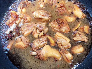 12、姜母鸭,锅中倒入500ml水。