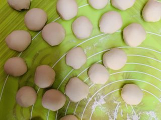 11、韭菜粉丝蒸饺,每个小剂子揉圆。