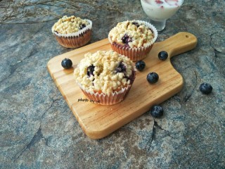 15、蓝莓酥粒蛋糕,成品