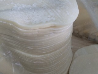 8、冬瓜饺子,饺子皮备好，开包