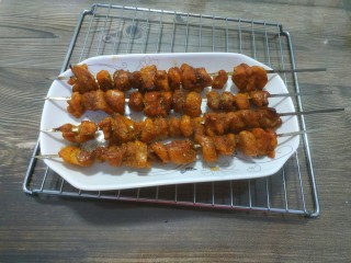 13、烤鸡肉串,成品图