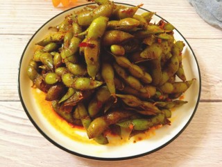 17、香辣毛豆,成品图