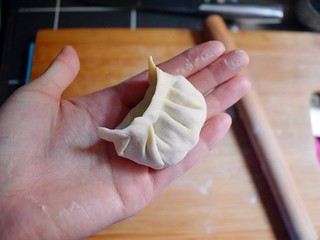 23、海米韭菜鸡蛋水饺,完成啦!