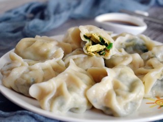 28、海米韭菜鸡蛋水饺,开吃喽~