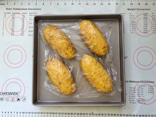 14、亚麻籽南瓜软欧包,14、发酵完成。