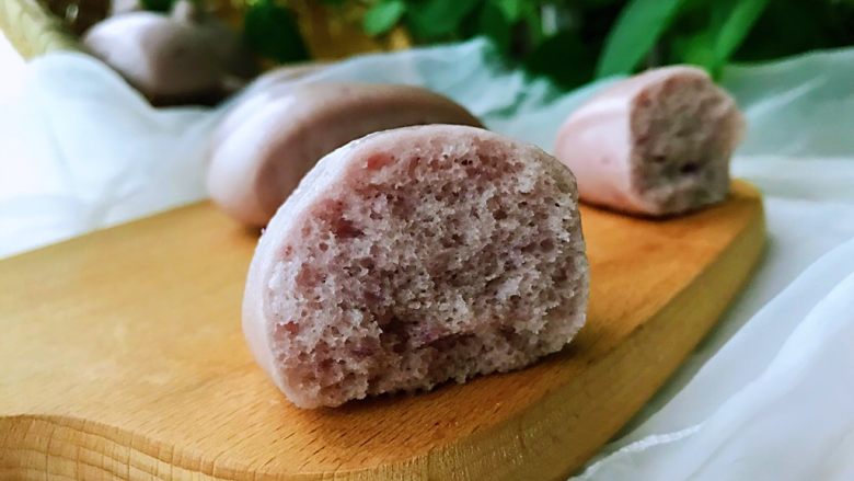 紫薯馒头，柔软超弹