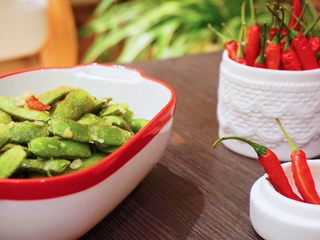 31、蒜泥毛豆节,拍照