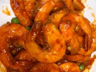 11、茄汁大虾,油焖大虾制作完成