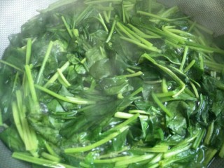 6、凉拌鸡肉菠菜,焯水去草酸～