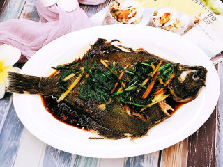 9、清蒸加拿大金鲽,成品图