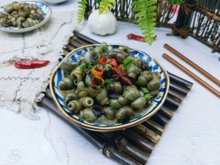 12、深夜食堂&看球必备下酒菜-爆炒螺丝,盛出装盘，下酒神器。