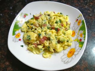 12、腊肠炒蛋,成品图