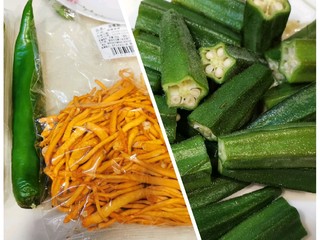 2、秋葵红烧排骨【简单入味】,秋葵洗干净切小段，备齐全部食材。