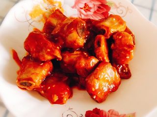 13、糖醋排骨,成品图。