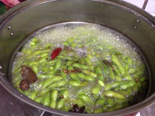 10、麻辣盐水毛豆,煮10分钟左右关火（浸泡更进味）