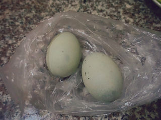 4、黄瓜皮蛋汤,还有准备两个皮蛋