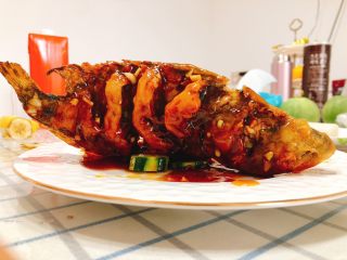 18、年年有余之糖醋鱼-年夜饭,成品图。