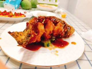19、年年有余之糖醋鱼-年夜饭,成品图。
