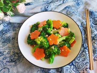 15、蒜蓉西兰花,装入盘中，蒜蓉西兰花就做好了