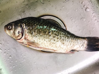 1、奶白鲫鱼豆腐汤,鲫鱼冲洗干净后用厨房纸吸干水分，抹上料酒。