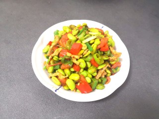 18、毛豆炒肉丝,家常的一道小菜很下饭