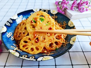 19、香辣藕片,清脆爽口，香辣藕片就做好了