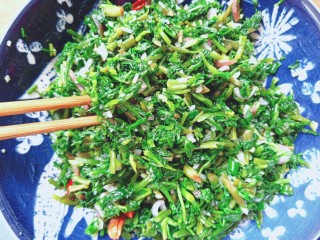 14、#爽口凉菜#凉拌野菜水芹菜,搅拌均匀,装盘