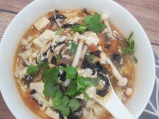 22、菌菇豆腐汤,来个近照,满满的料????